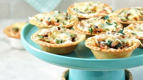 тарталетки с грибами и сыром в духовке