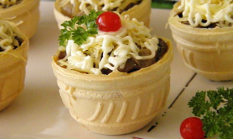Рецепт тарталеток с грибами