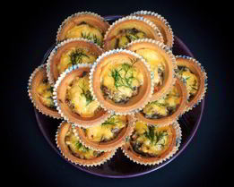 Тарталетки с морепродуктами