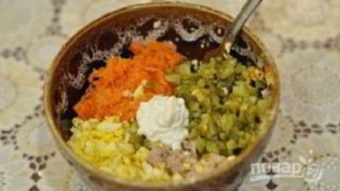 тарталетки с печенью трески