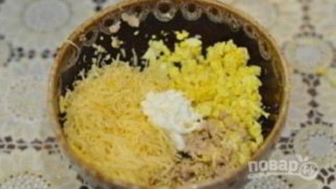 тарталетки с печенью трески