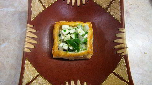 тарталетки с семгой и форелью