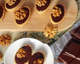 Тарталетки с шоколадной начинкой