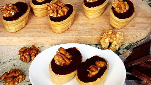 тарталетки с шоколадной начинкой