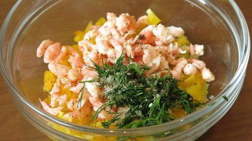 тарталетки с яйцом пашот