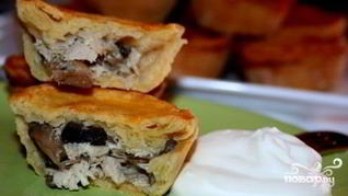 Закрытые тарталетки с курицей