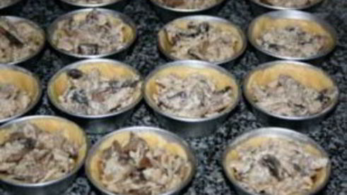 закрытые тарталетки с курицей