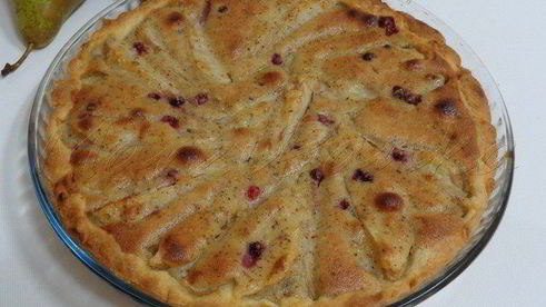 грушевый тарт под миндально-ванильным кремом