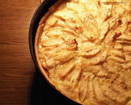 Грушевый тарт с мятной заливкой