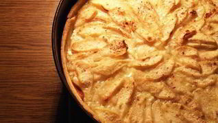 Грушевый тарт с мятной заливкой