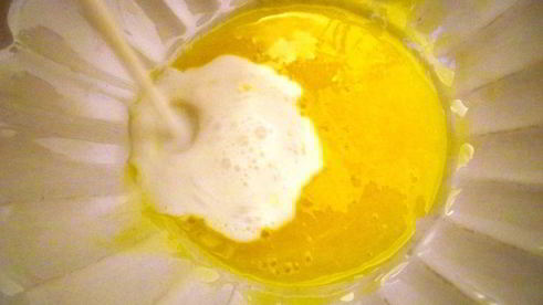 грушевый тарт с мятной заливкой