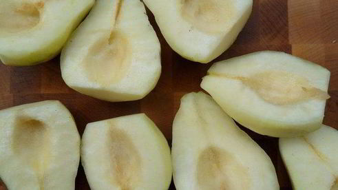 грушевый тарт с мятной заливкой