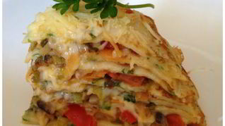 Пряный блинный тарт