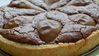 Шоколадно-грушевый тарт