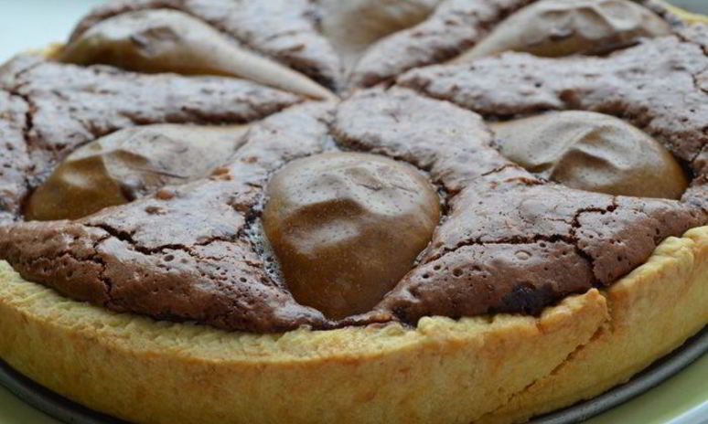Рецепт шоколадна-грушевого тарт