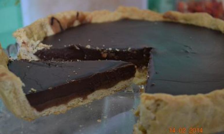 Рецепт шоколадна-карамельного тарт