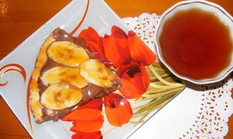 Рецепт шоколадного тарта с бананами блаженство