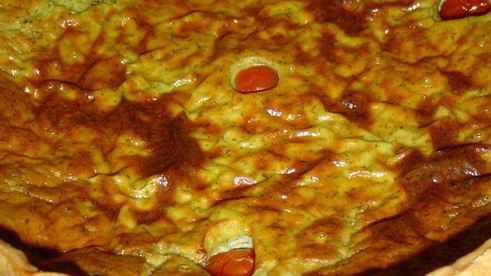 сырно-творожный тарт с весенней зеленью