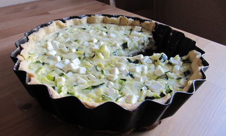Рецепт тарта с кабачками и фетой
