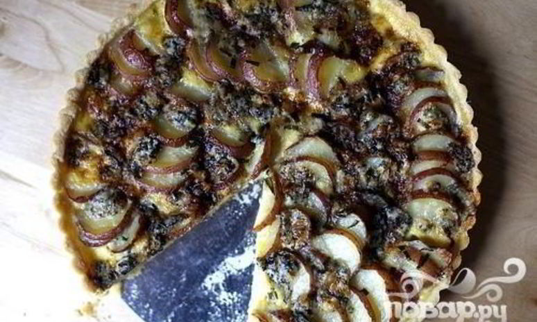 Рецепт тарта с картофелем и голубым сыром