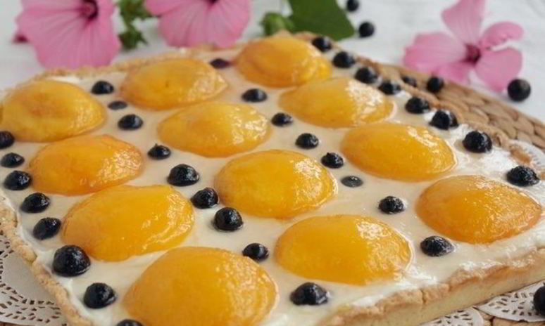 Рецепт тарта с персиками