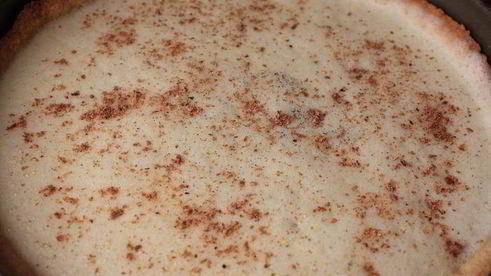 тарт с заварным кремом и мускатным орехом