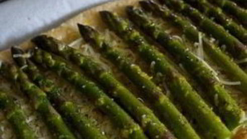 тарт со спаржей и лимоном