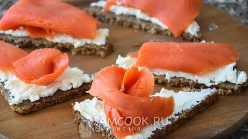 тартинки с копченым лососем и авокадо