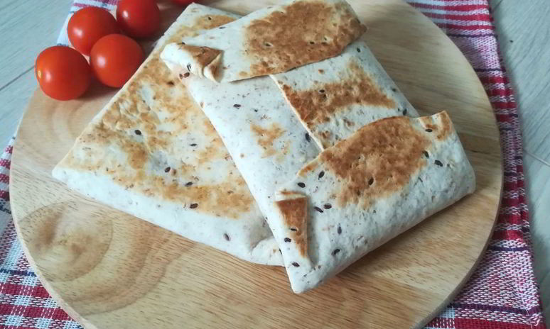 Рецепт тортильи с фасолью и баклажаном