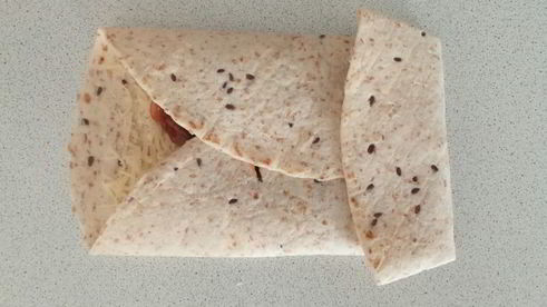 тортилья с фасолью и баклажаном