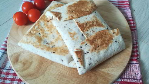 тортилья с фасолью и баклажаном