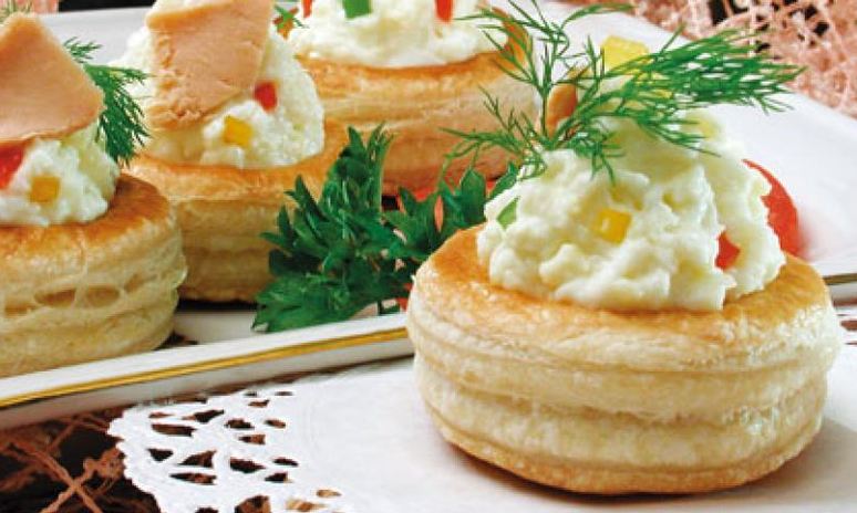 Рецепт волованов с лососем