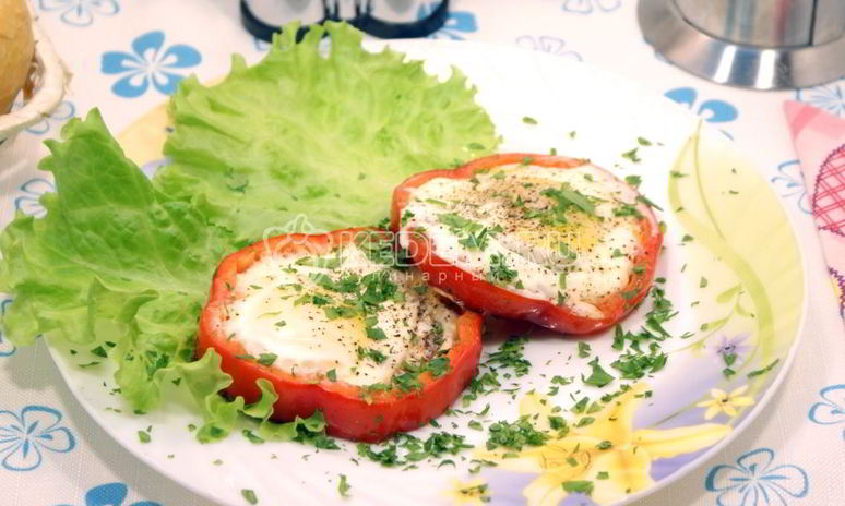 Рецепт глазуньи в перце