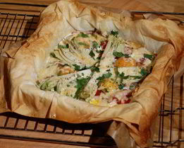 Королевская яичница на тесте фило