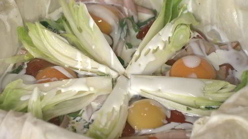 королевская яичница на тесте фило