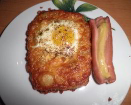 Яичница по-украински с сыром