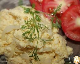 Яичница с луком