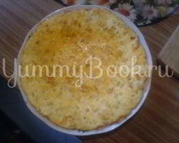 Яичница с сыром, луком и чесноком