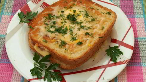 яичница в бутерброде