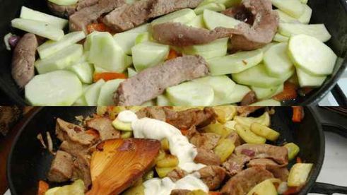 яйца бычьи жареные с гарниром