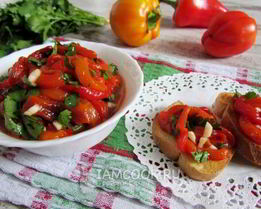 Закуска из печеных перцев