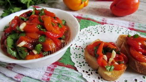 закуска из печеных перцев