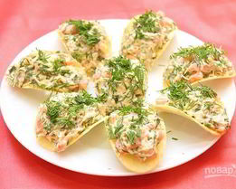 Закуска на чипсах Нежность