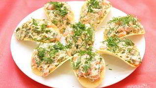 Закуска на чипсах Нежность