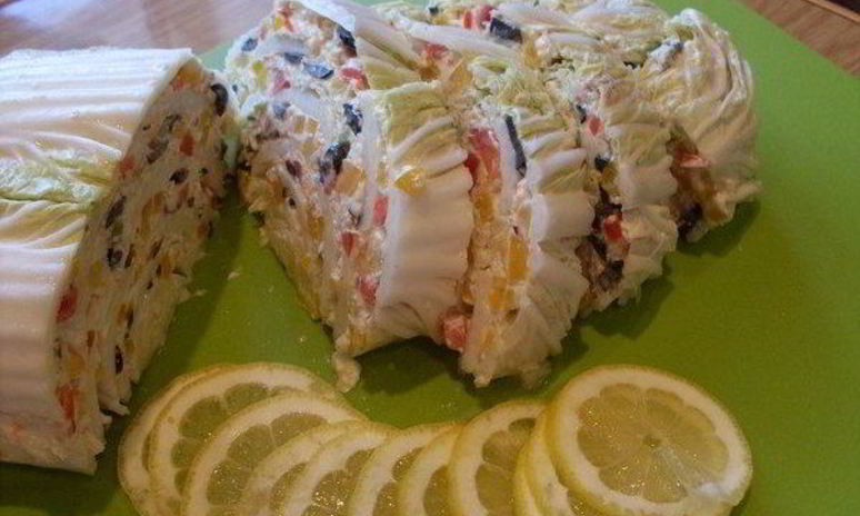 Рецепт закуски пекинской мозаика с сыром