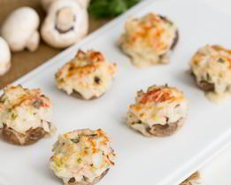 Закуска в грибных шляпках