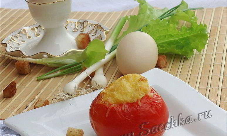 Рецепт запеченных помидоров с сырома