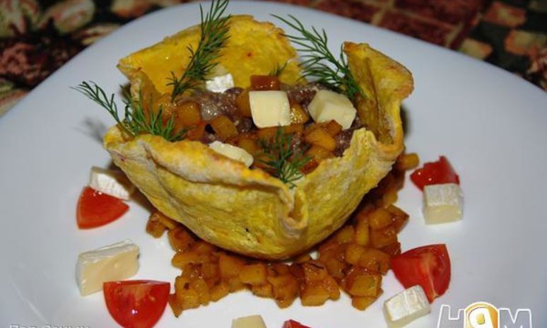 Рецепт жульена из языка на манговом чатни