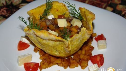 жульен из языка на манговом чатни