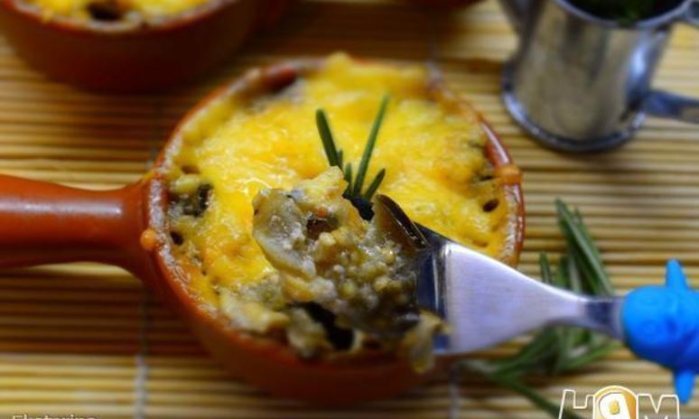 Рецепт жульена с вешенками и баклажанами